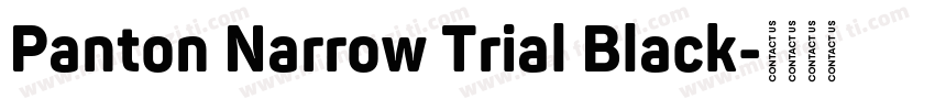 Panton Narrow Trial Black字体转换